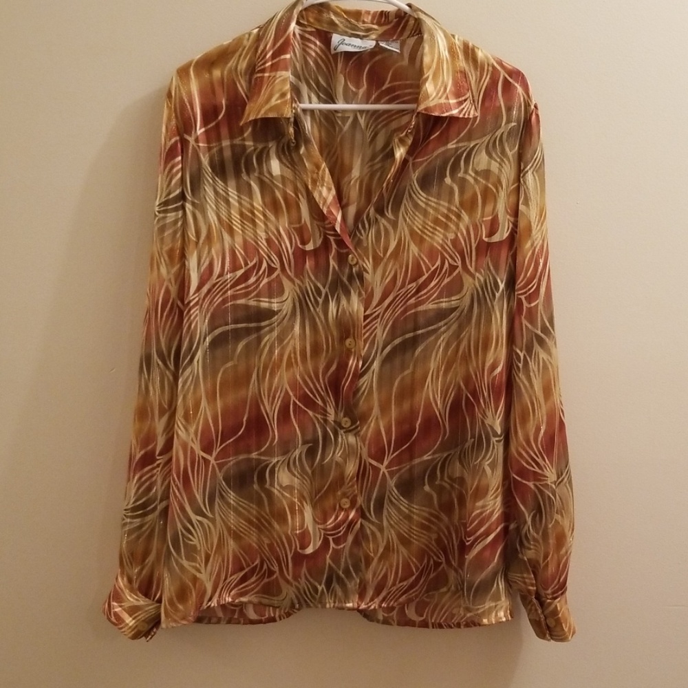 Joanna Long Sleeve Button Down Size Large